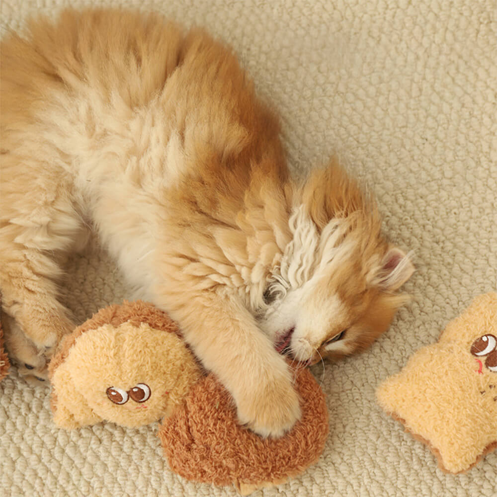 Interaktives Verspieltes Katzenspielzeugset „Bake Treats“ aus Plüsch