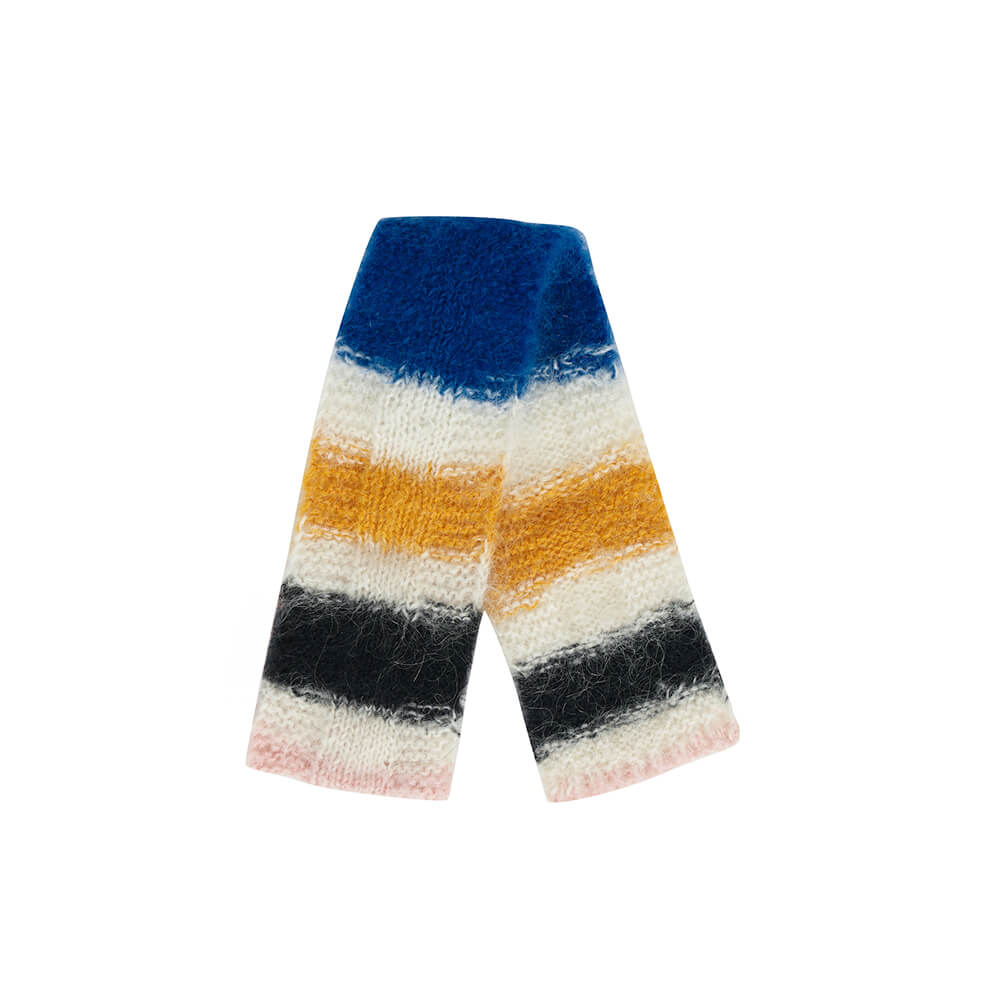 Bunter Weicher Warmer Strickschal aus Mohair für Hunde