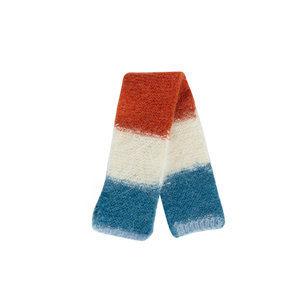 Bunter Weicher Warmer Strickschal aus Mohair für Hunde