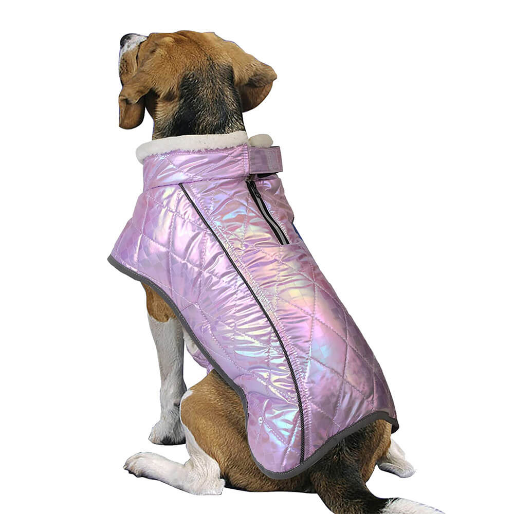 Schillernde Farbenfrohe Wasserdichte Reflektierende Warme Hundejacke