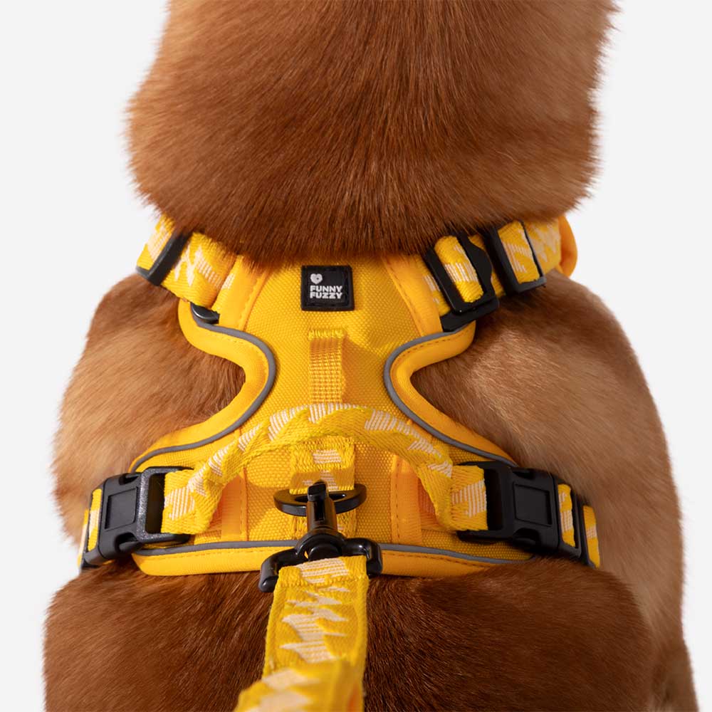 FUNNYFUZZY Reflektierendes Verstellbares Outdoor-Hundegeschirr - Flexi Walker