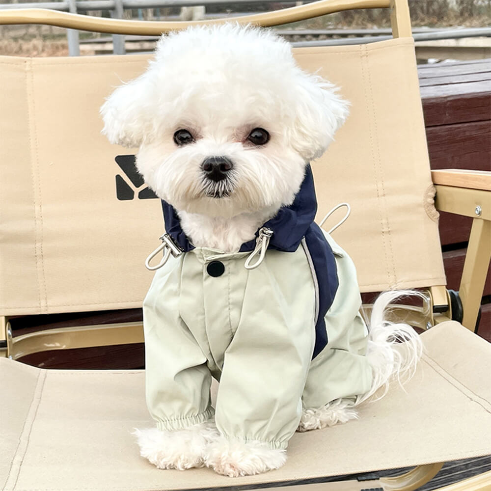 Stilvolle Wasserdichte Winddichte Verstellbare Outdoor-Hundejacke mit Kapuze