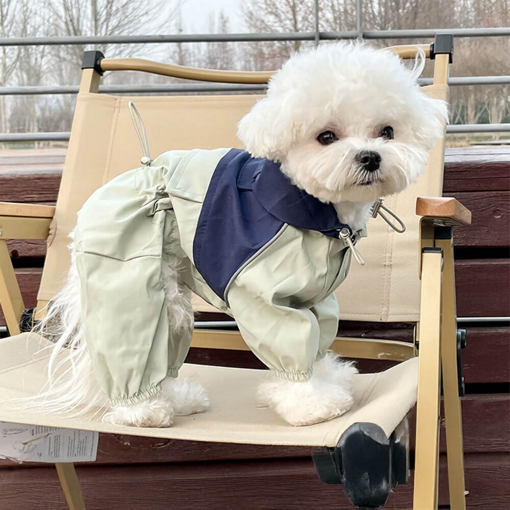 Stilvolle Wasserdichte Winddichte Verstellbare Outdoor-Hundejacke mit Kapuze