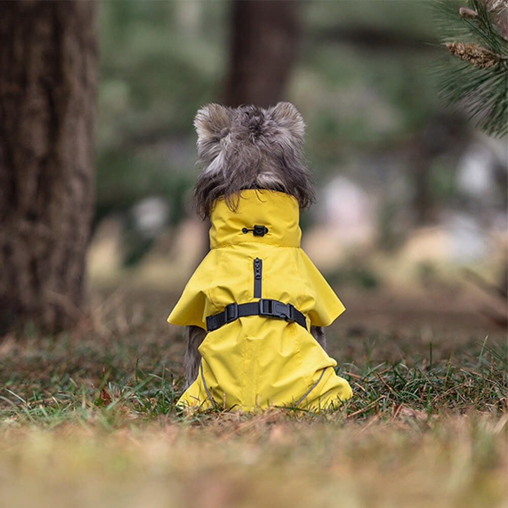 Rollkragen Wasserdicht Leicht Reflektierend Verstellbar Hunde-Poncho-Regenmantel