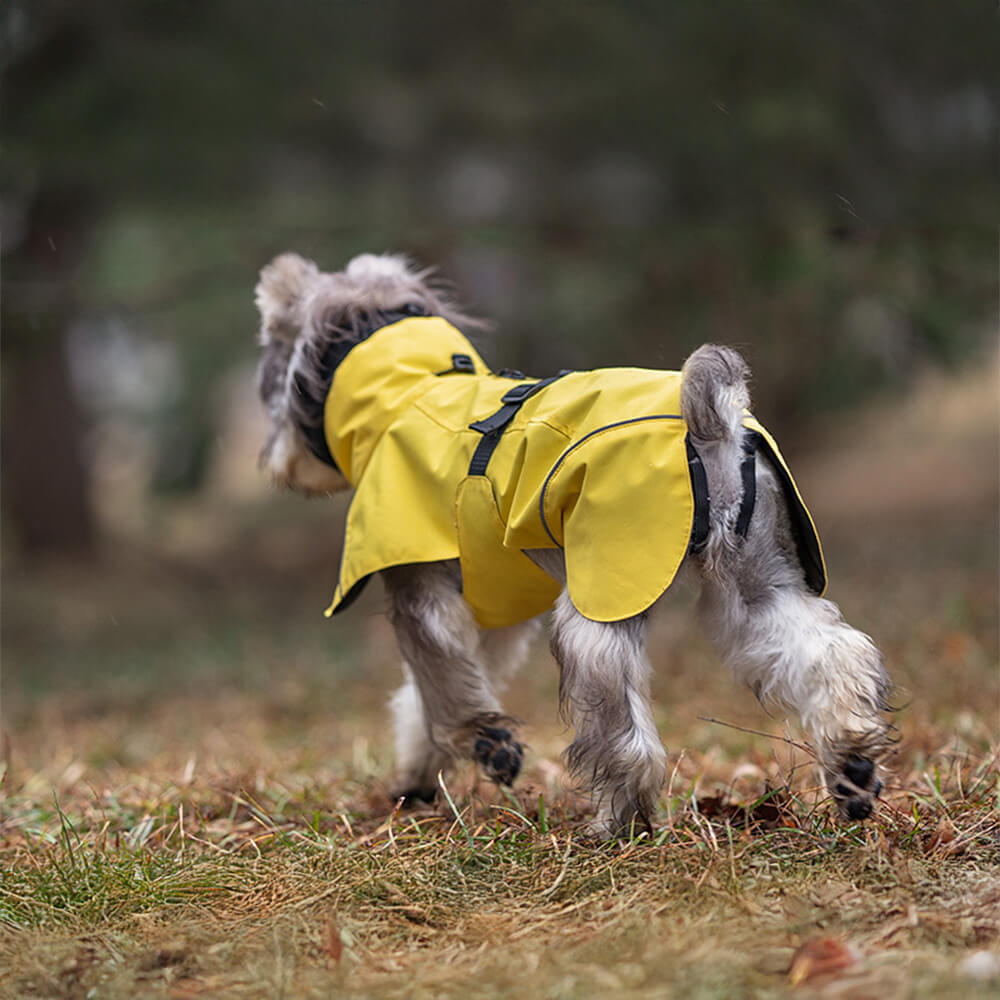 Rollkragen Wasserdicht Leicht Reflektierend Verstellbar Hunde-Poncho-Regenmantel