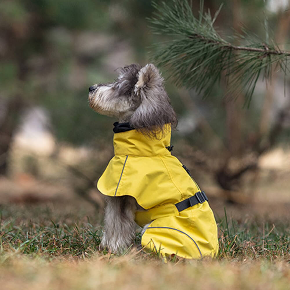 Rollkragen Wasserdicht Leicht Reflektierend Verstellbar Hunde-Poncho-Regenmantel