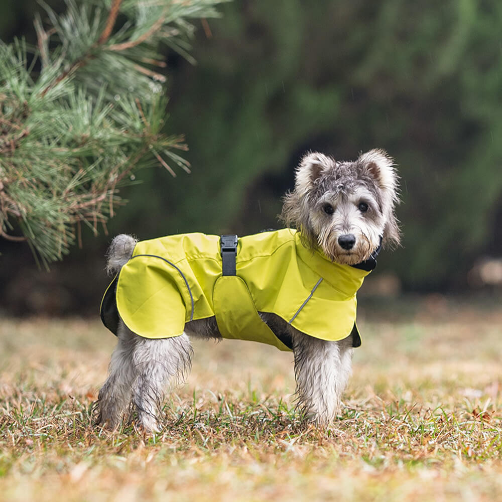 Rollkragen Wasserdicht Leicht Reflektierend Verstellbar Hunde-Poncho-Regenmantel