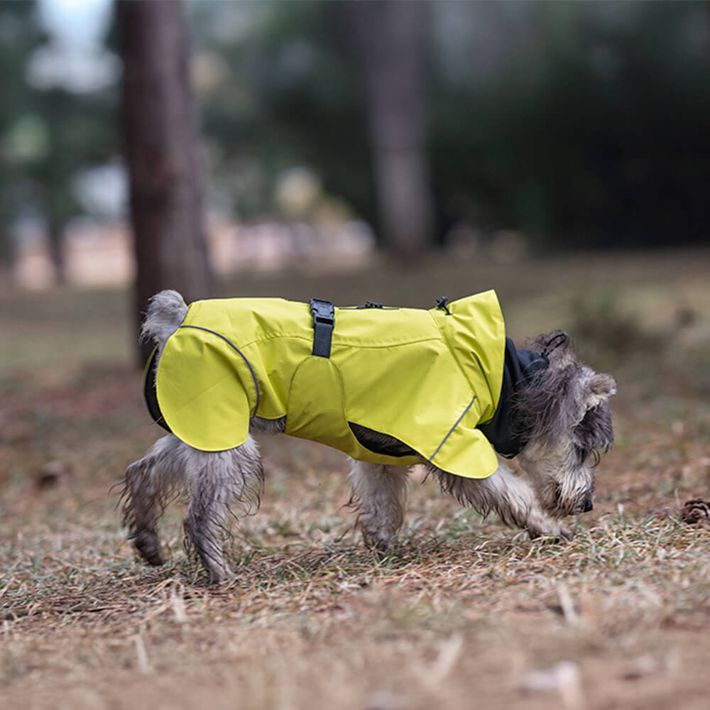 Rollkragen Wasserdicht Leicht Reflektierend Verstellbar Hunde-Poncho-Regenmantel