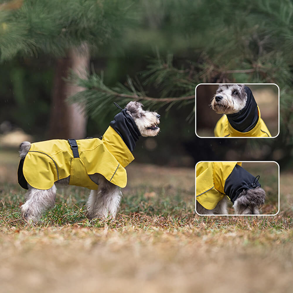 Rollkragen Wasserdicht Leicht Reflektierend Verstellbar Hunde-Poncho-Regenmantel