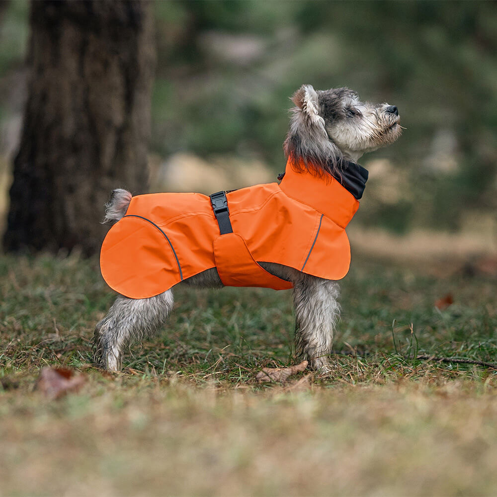 Rollkragen Wasserdicht Leicht Reflektierend Verstellbar Hunde-Poncho-Regenmantel