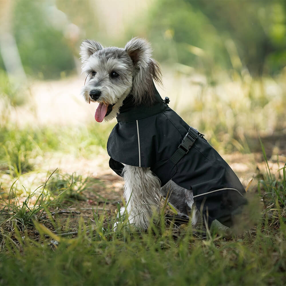 Rollkragen Wasserdicht Leicht Reflektierend Verstellbar Hunde-Poncho-Regenmantel