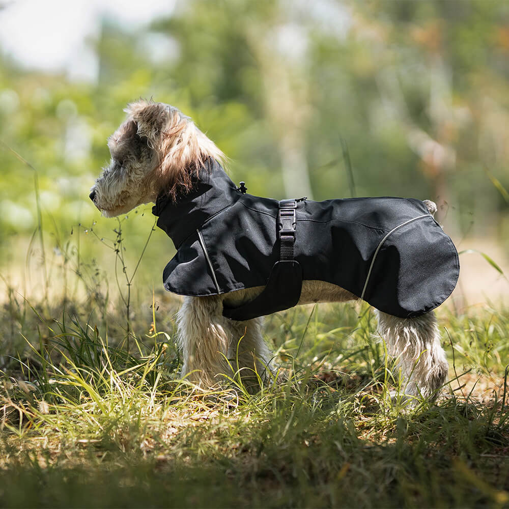 Rollkragen Wasserdicht Leicht Reflektierend Verstellbar Hunde-Poncho-Regenmantel