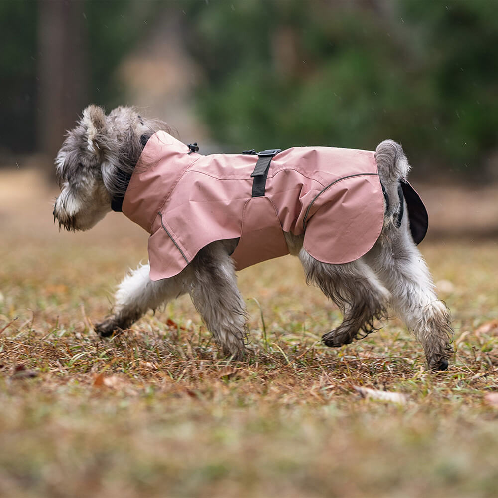 Rollkragen Wasserdicht Leicht Reflektierend Verstellbar Hunde-Poncho-Regenmantel