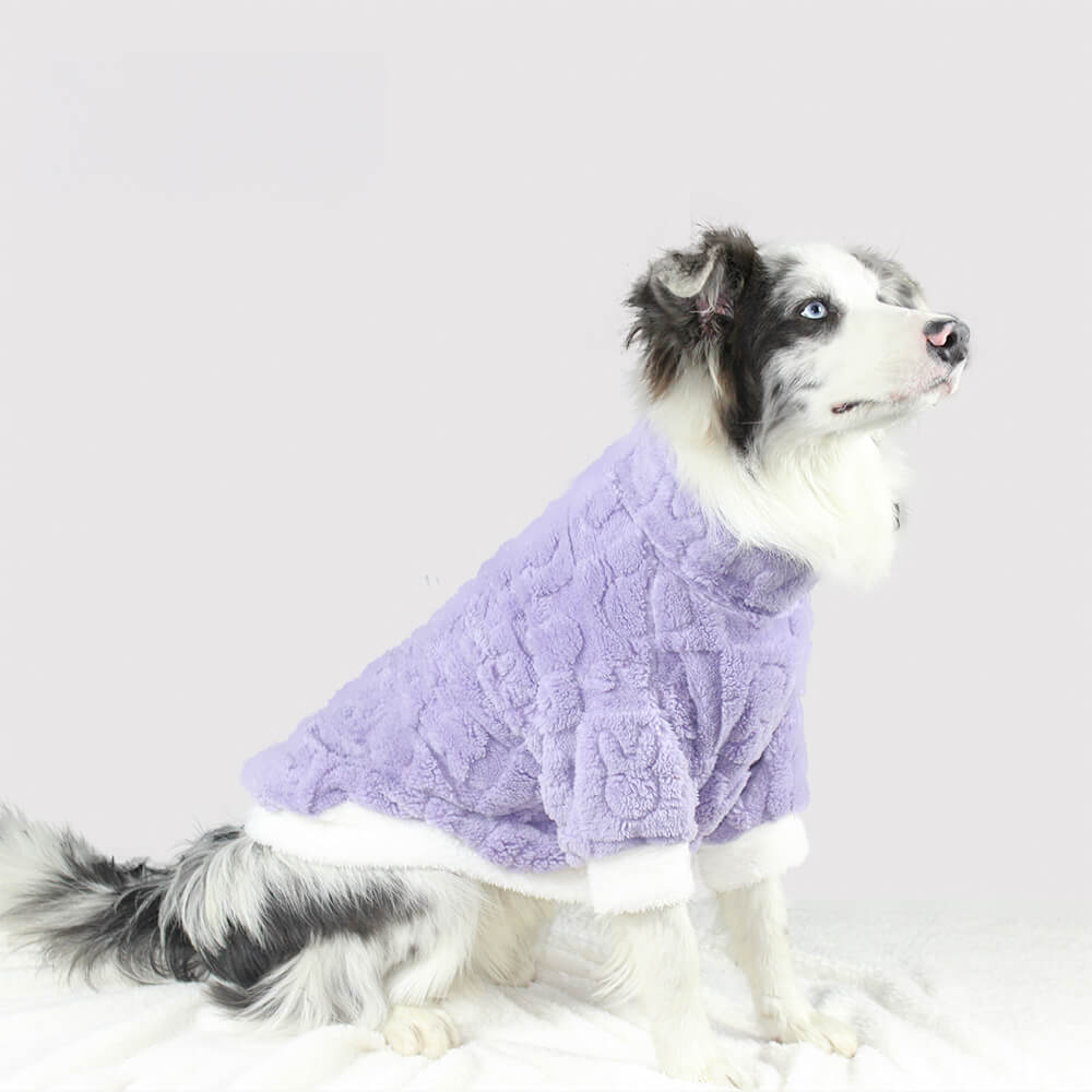 Ultraweicher Doppelseitiger Polarfleece-Schlafanzug für Hunde Wärmender Loungewear-Schlafanzug