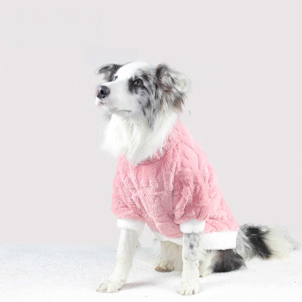 Ultraweicher Doppelseitiger Polarfleece-Schlafanzug für Hunde Wärmender Loungewear-Schlafanzug