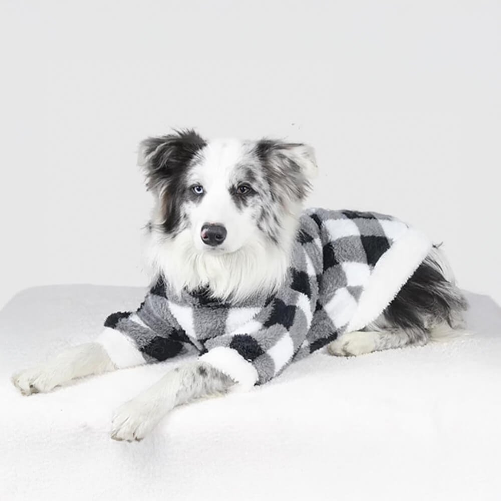 Ultraweicher Doppelseitiger Polarfleece-Schlafanzug für Hunde Wärmender Loungewear-Schlafanzug