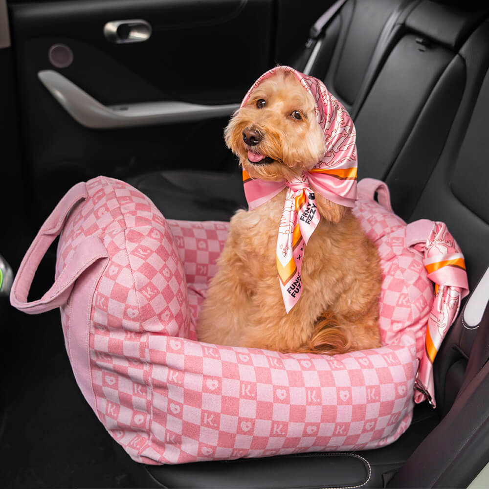 FUNNYFUZZY X Klarna Travel Safety Grand lit de siège d'auto pour chien