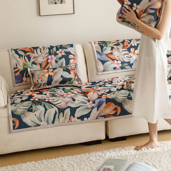 Alljahreskühlung Pastoral Floral Sofaüberwurf