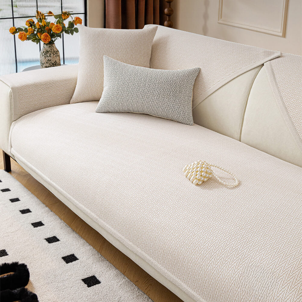 Chenille Minimalistische Anti-Rutsch-Stoff mit katzenkratzfestem Design Sofaüberzug