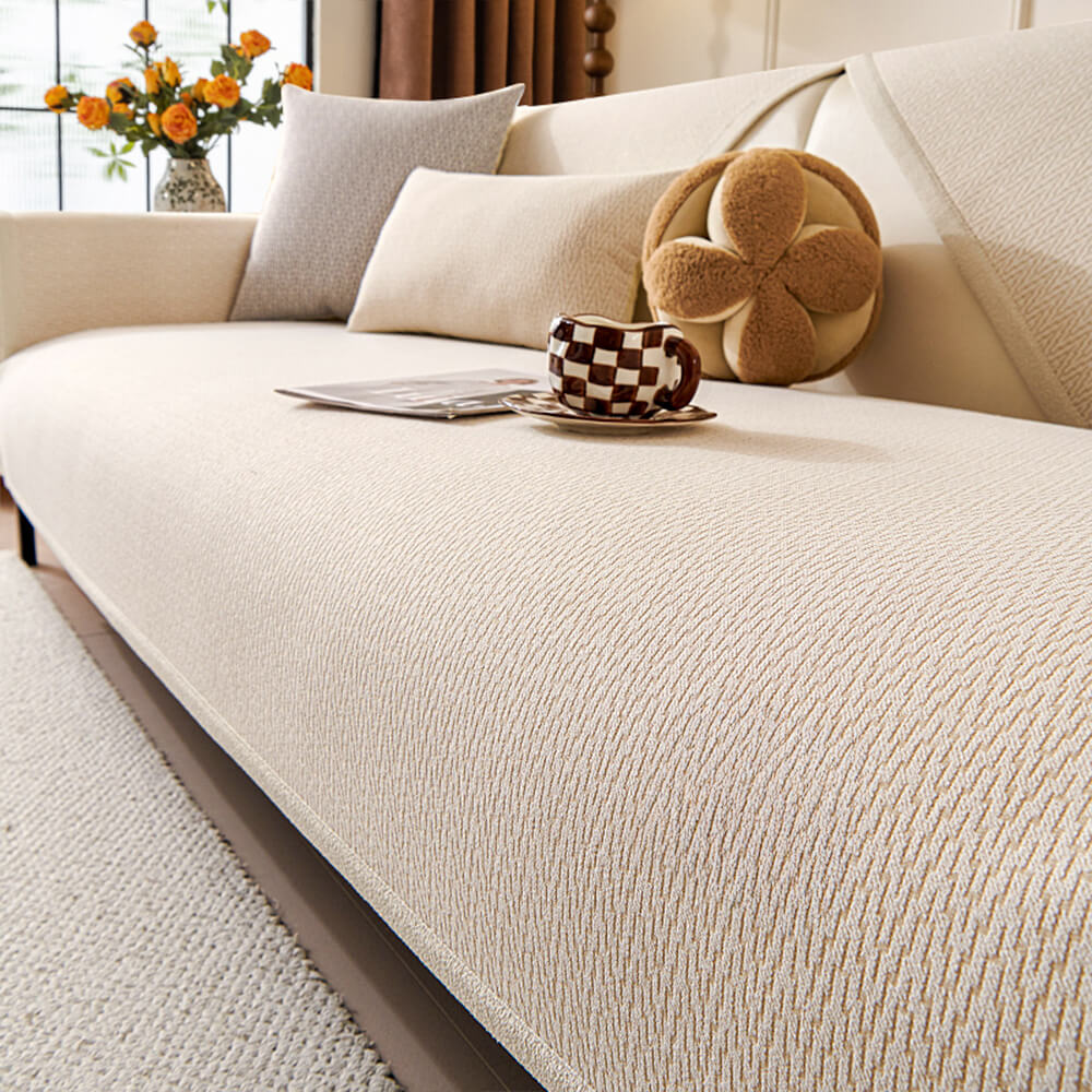 Chenille Minimalistische Anti-Rutsch-Stoff mit katzenkratzfestem Design Sofaüberzug