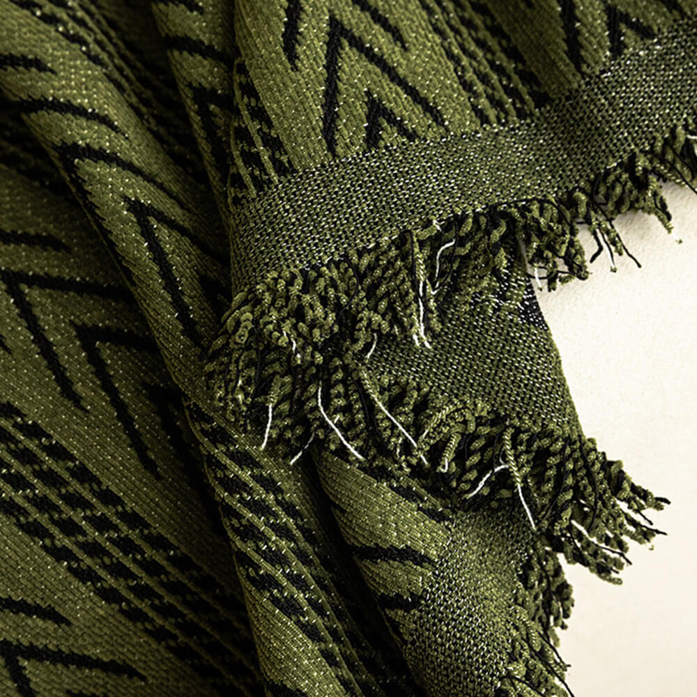 Jacquard Quasten Chenille Überwurf Sofabezug