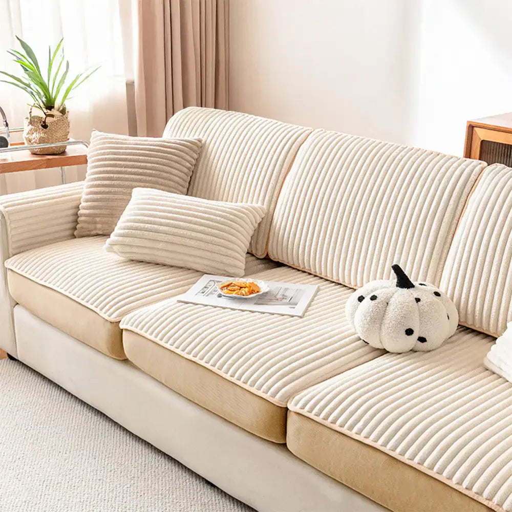 Fashion Gerade Plüsch Bequeme Sofa Schützende Dehnungs Magische Couchbezug