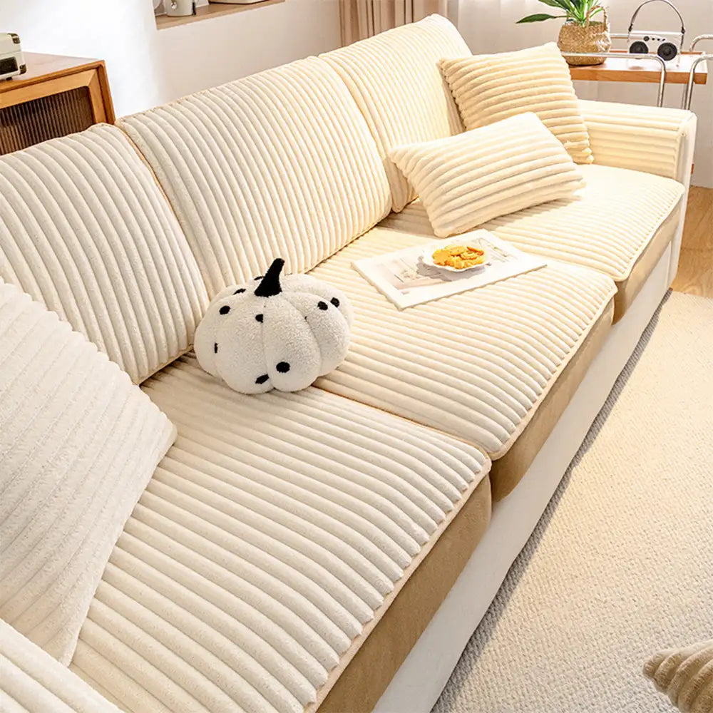 Fashion Gerade Plüsch Bequeme Sofa Schützende Dehnungs Magische Couchbezug