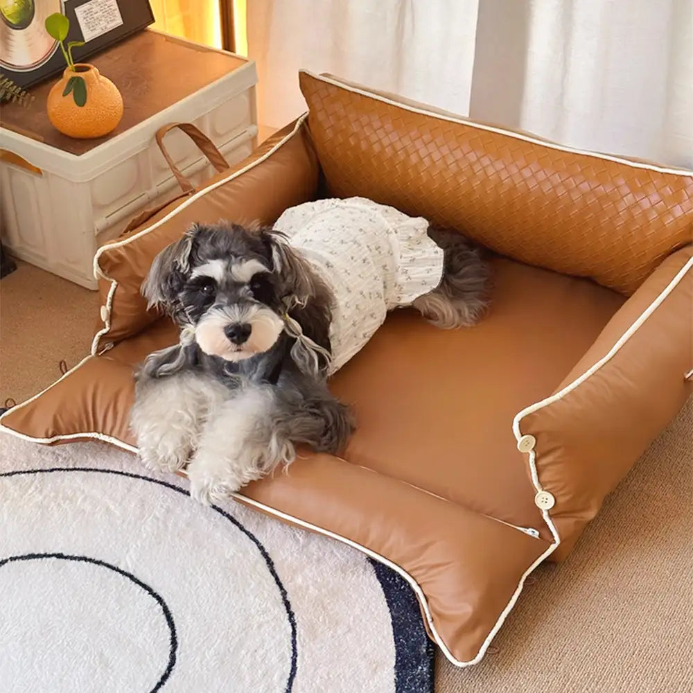Kunstleder wasserdicht Latexschild Rücken Hundesofa Bett