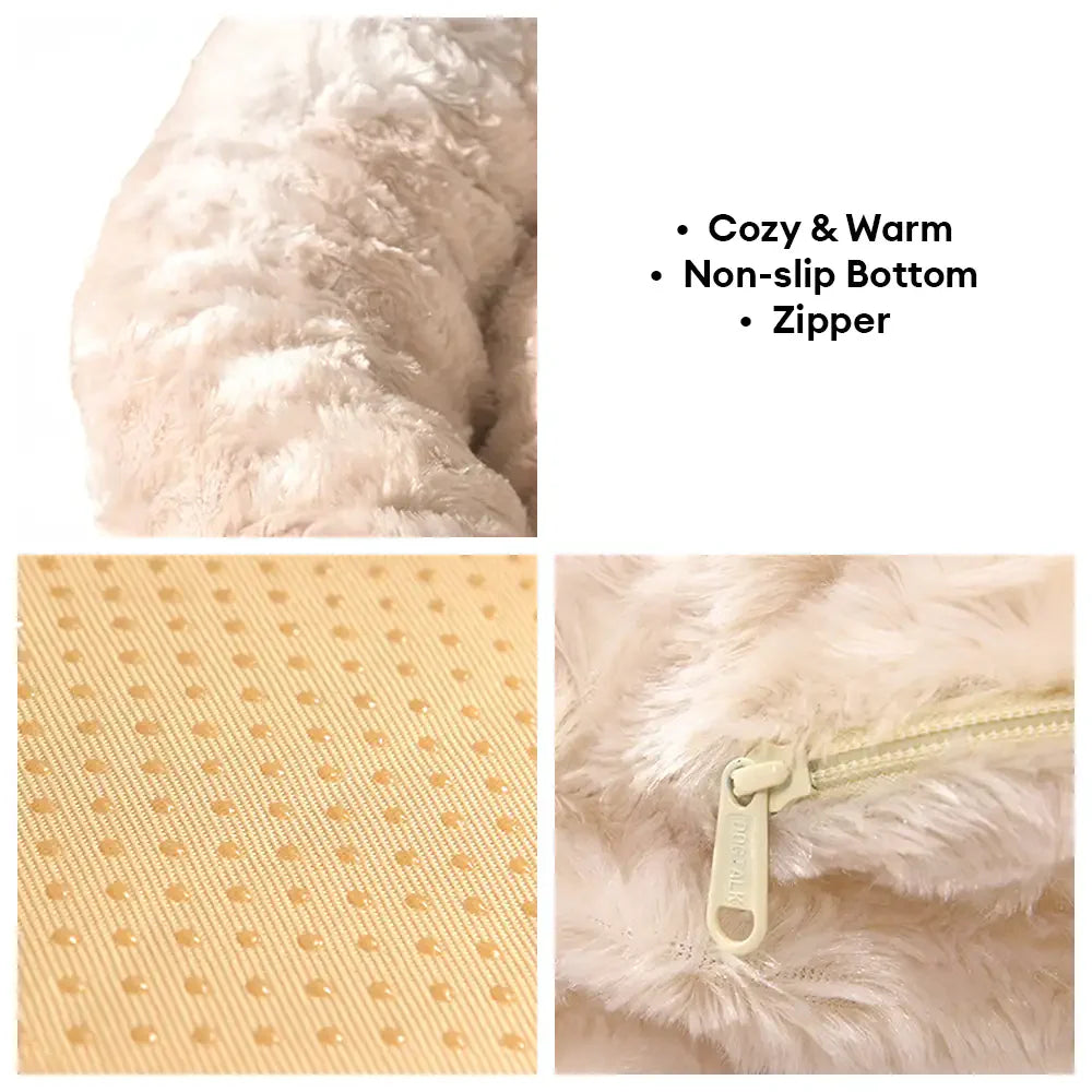Fluffiges Kunstpelz-Warm Donut Hundebett und Katzenbett