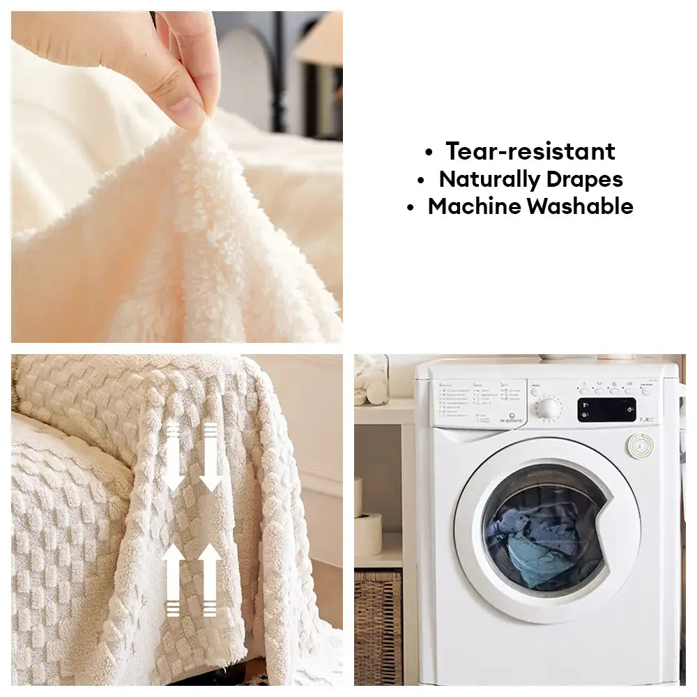 Fluffy Jacquard-Velours kratzfest verdickte Sofa-Decke Couchbezug