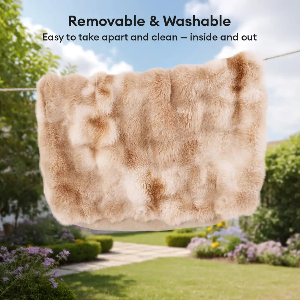 Fluffiges Plüsch Bequemes Tiefschlaf-Hundekissenbett