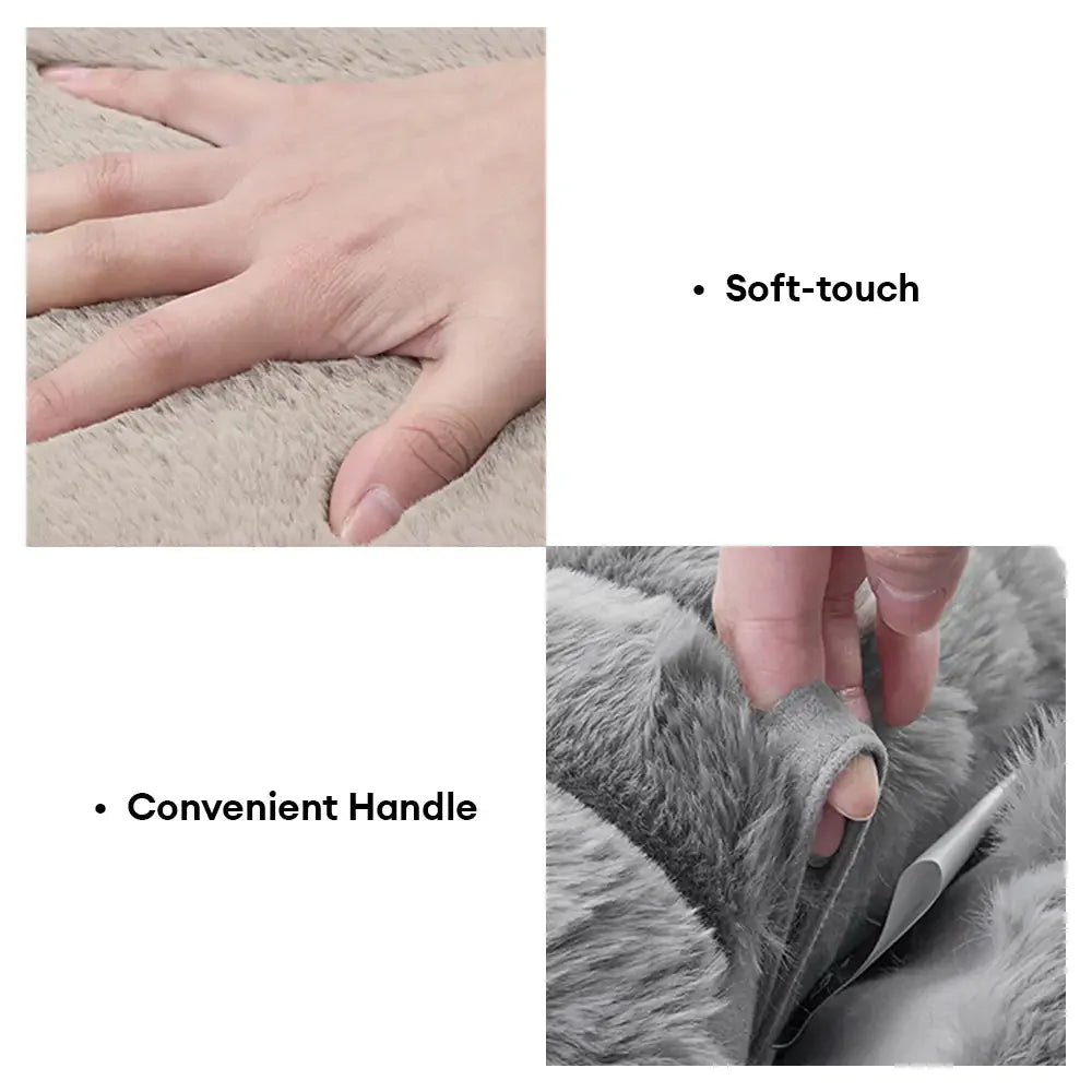 Fluffiges, dickes, warmes Hundesofa in ovaler Form – Beruhigend & komfortabel