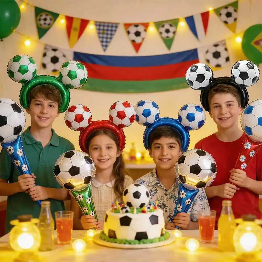 Fußball Boom Jubelstäbe Ballon Haarreifen Aufblasbares Spielzeug