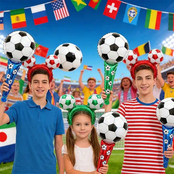 Fußball Boom Jubelstäbe Ballon Haarreifen Aufblasbares Spielzeug
