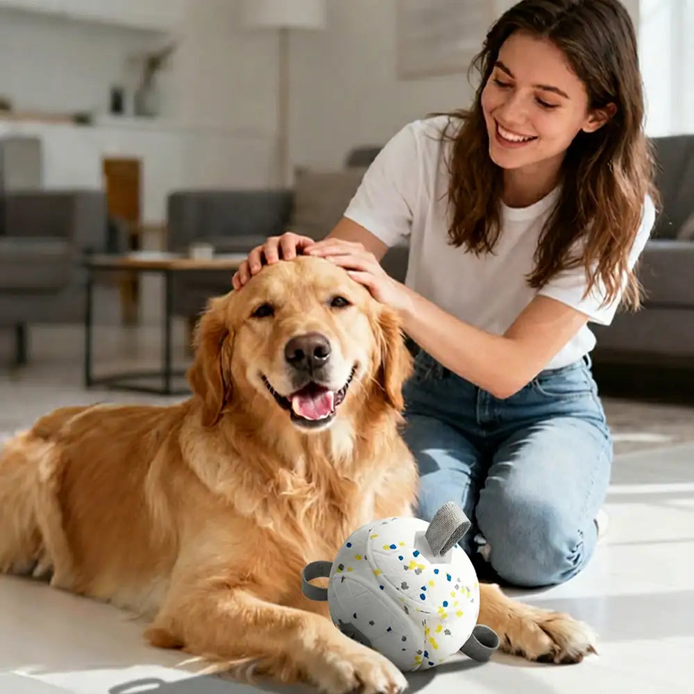 Fußball-Schwimmspielzeug für Hunde mit Riemen