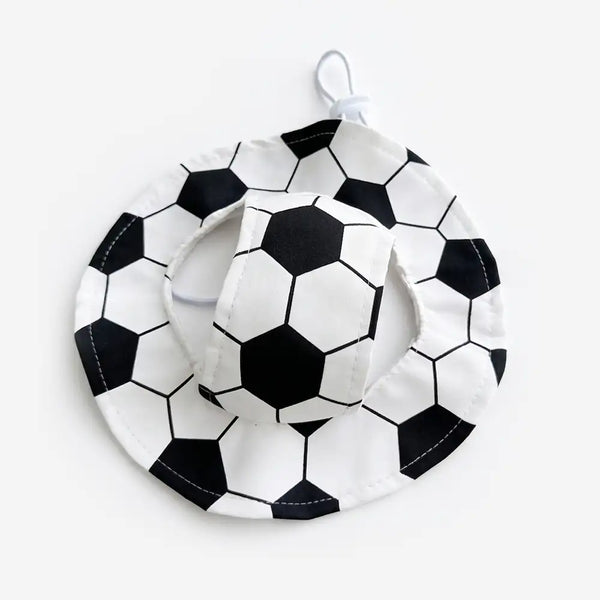 Fußballmuster Haustiermütze