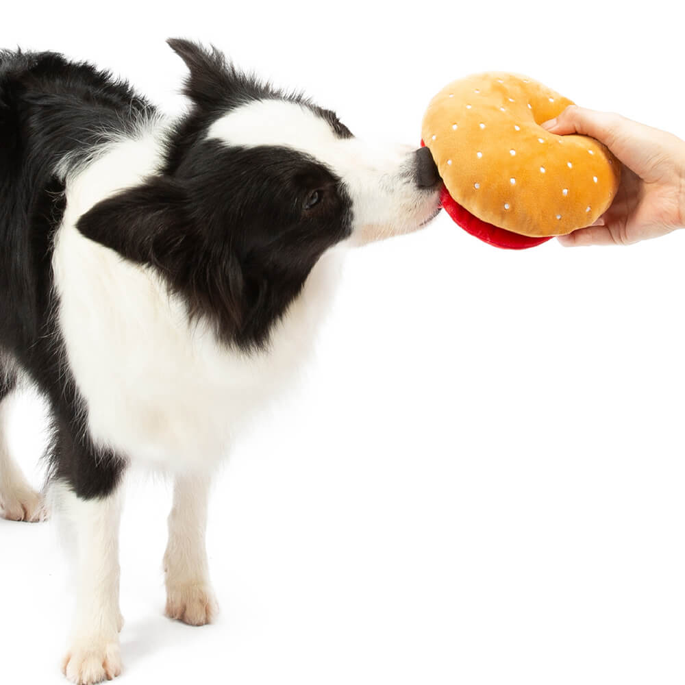 Quietschspielzeug für Hunde aus Plüsch – Big Mac