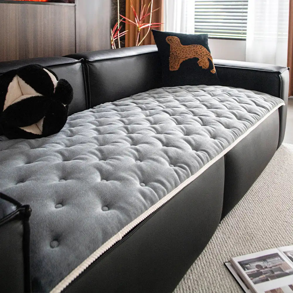 Vintage-Leder-Sofa-Schutz rutschfeste Couchabdeckung