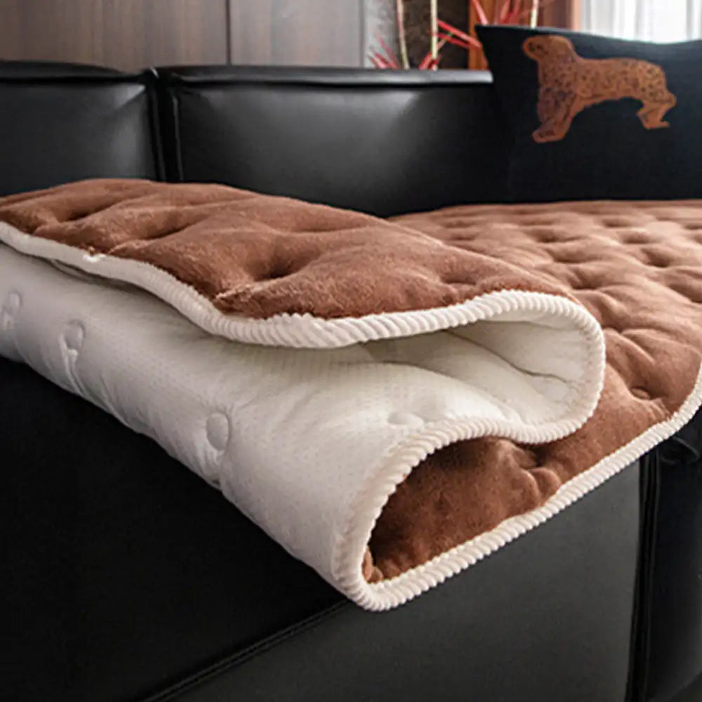 Vintage-Leder-Sofa-Schutz rutschfeste Couchabdeckung
