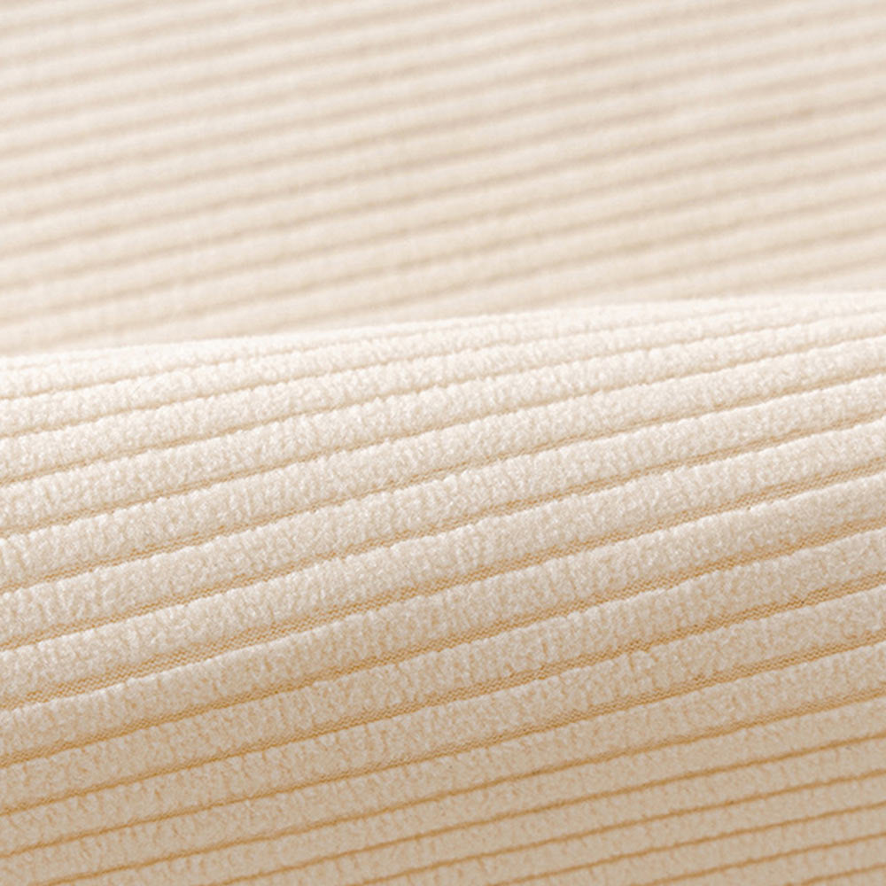 Moderne Cremefarbene Fleece-Sofabezug mit vertikalen Streifen für alle Jahreszeiten