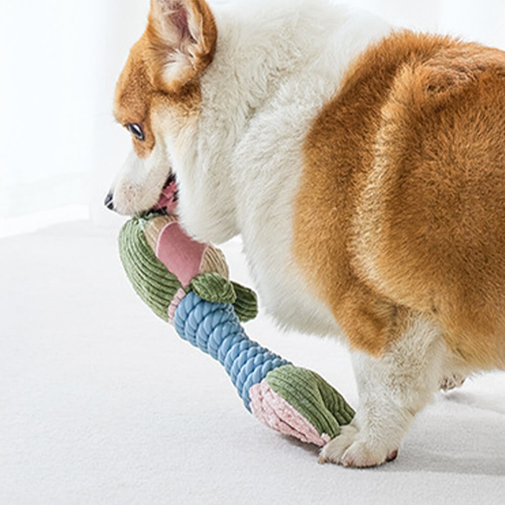 Tierische Zusammenstellung Interaktives Hundespielzeug aus Plüsch zur Zahnreinigung