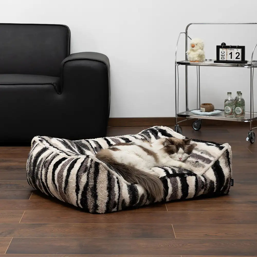 Künstlerisches faux Lammwolle warm kratzfest & tiefen Schlaf Komfort großes Hundebett