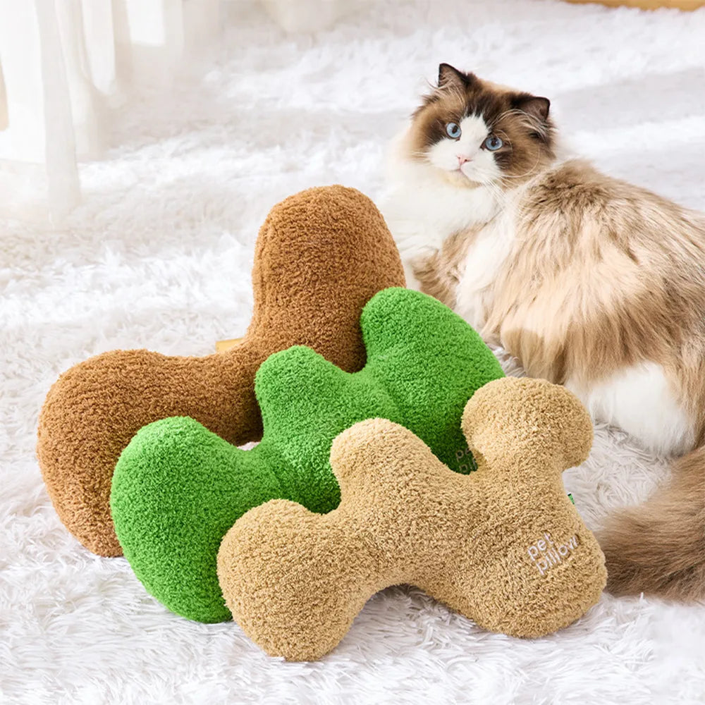 Knochenförmiges verspieltes quietschendes Hundespielzeug Haustierkissen