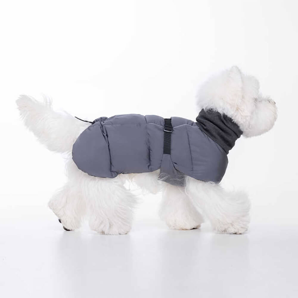 Lässige Verstellbar Rollkragenjacke für Hunde Warm Wasserdicht Reflektierende Streifen