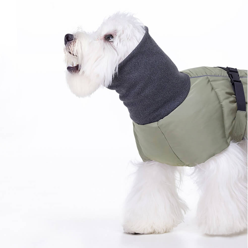 Lässige Verstellbar Rollkragenjacke für Hunde Warm Wasserdicht Reflektierende Streifen