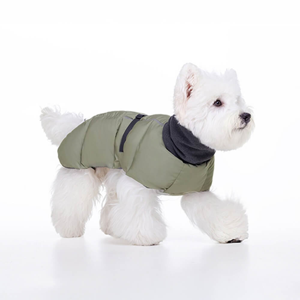 Lässige Verstellbar Rollkragenjacke für Hunde Warm Wasserdicht Reflektierende Streifen