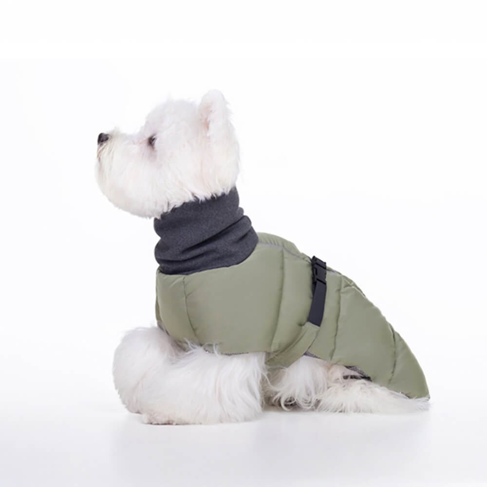 Lässige Verstellbar Rollkragenjacke für Hunde Warm Wasserdicht Reflektierende Streifen