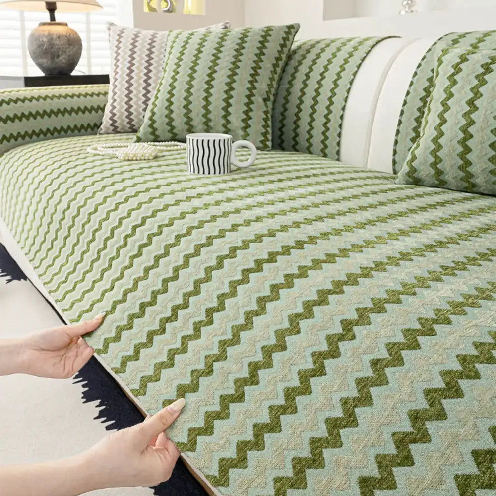Chenille Kunst Strukturierte Atmungsaktive Rutschfeste Couchbezug
