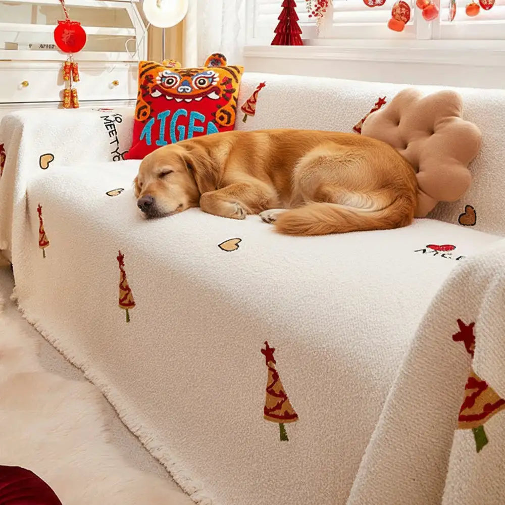 Weihnachtsbaum Schick Dickes Plüsch Sofa Decke Couchbezug