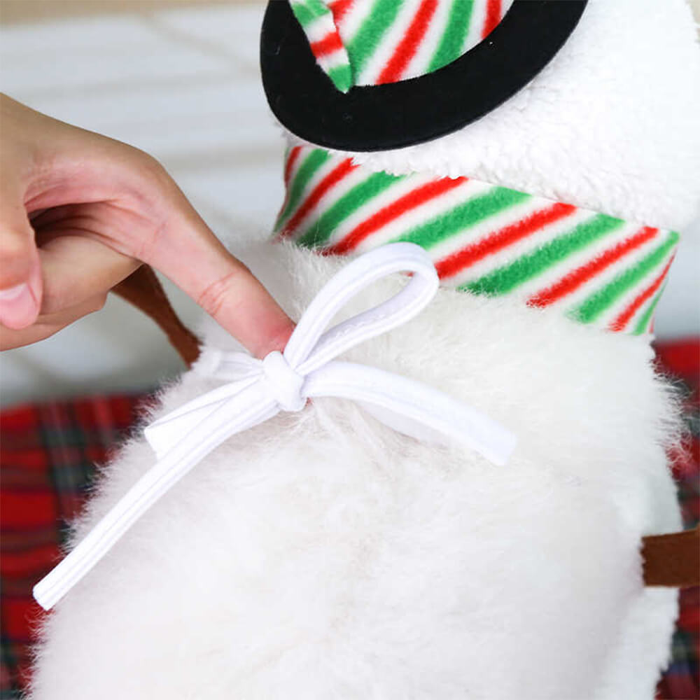 Weihnachtskostüm mit laufendem Schneemann Cosplay-Outfit für Hunde und Katzen